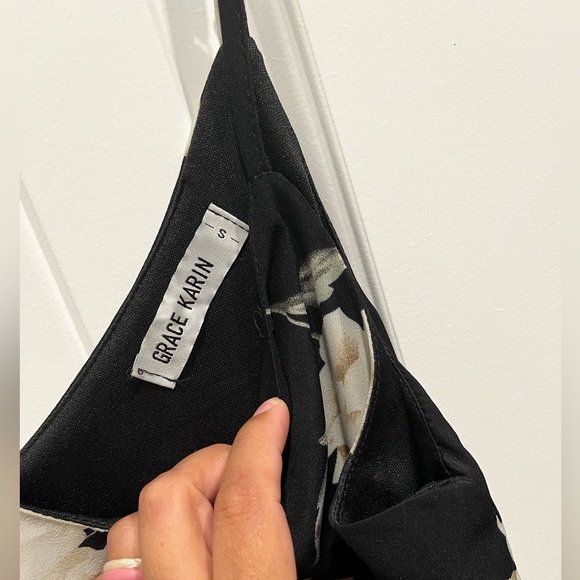 GRACE KARIN Women Floral Print Dress Spaghetti Strap V Neck Mini Dress Size S - Picture 7 of 10